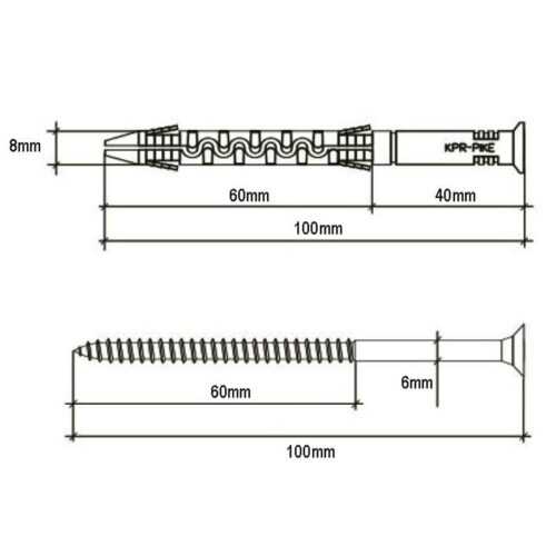 Rozpěrná hmoždinka KPR-PIKE-8x100SK-4KS BAUMAX