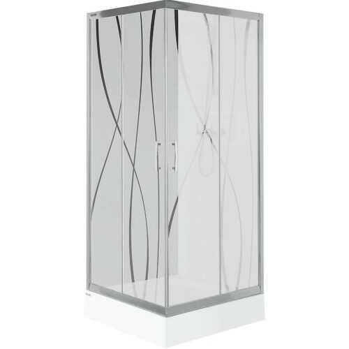 Sprchový kout čtvercový kw kn/tx5b 80 w15 sb glass protect SANPLAST