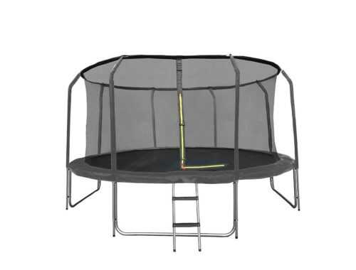 Trampolína s žebříkem 427cm černá BAUMAX