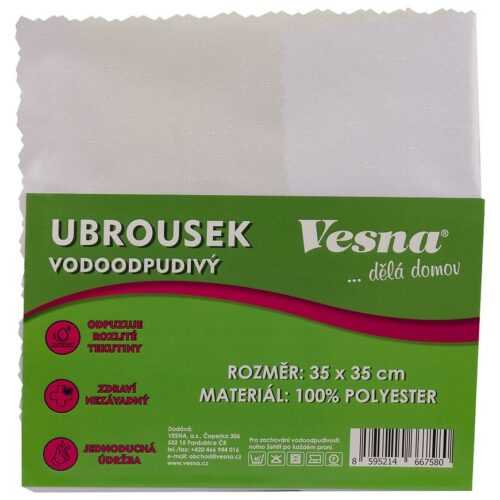 Ubrousek 35x35 vodoodpudivá úprava bílá VESNA