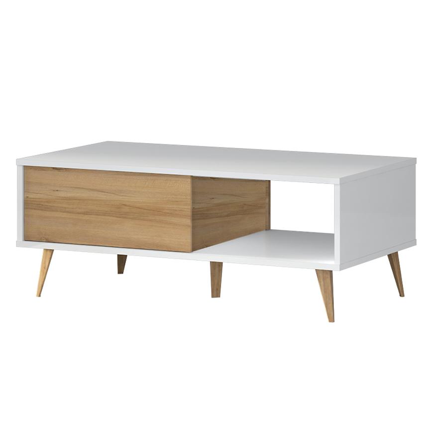 Konferenční stolek Vida KLS pacific walnut/crystal white Baumax