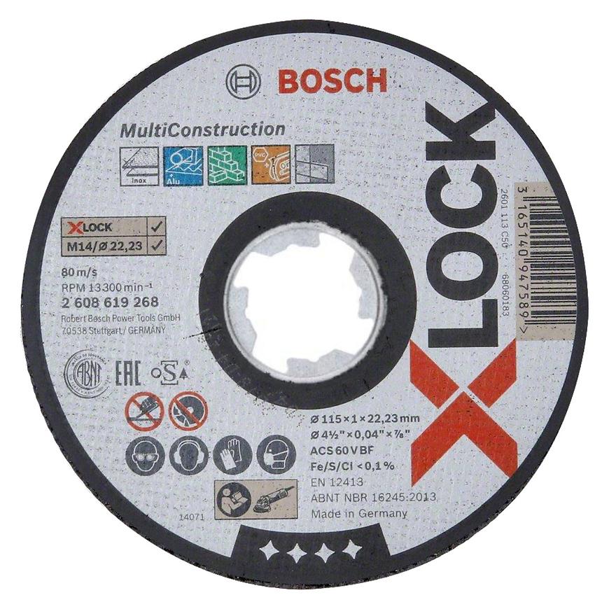 Plochý řezný kotouč multi x-lock 125mm x 1mm Bosch