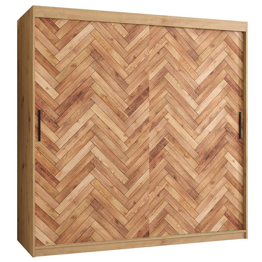 Skříň HERRINGBONE 1 180 Dub artisan/Rybí kost Baumax