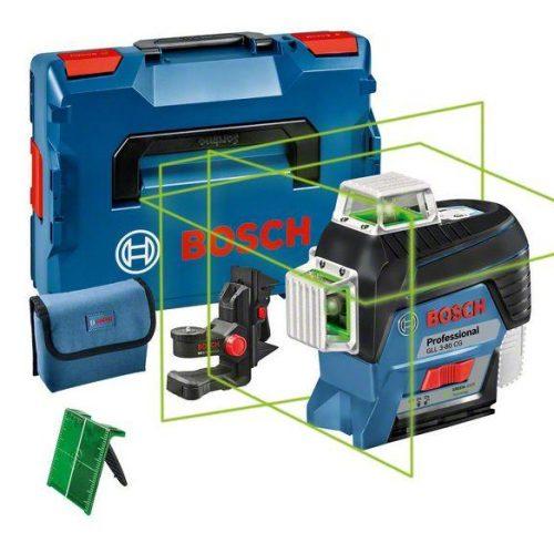 BOSCH GLL3-80 CG křížový laser zelený + držák BM1 a L-Boxx 0601063T03