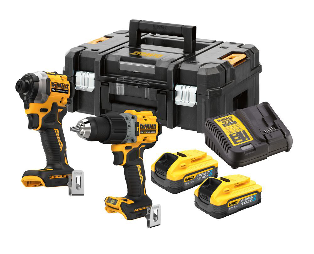 DeWALT DCK2050H2T kombo sada DCD805 a DCF850 18V XR LiIon 2x 5Ah PowerStack