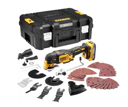 DeWALT DCS356E1T bezuhlíková aku oscilační multi bruska XR POWERSTACK LiIon 18V 1x1