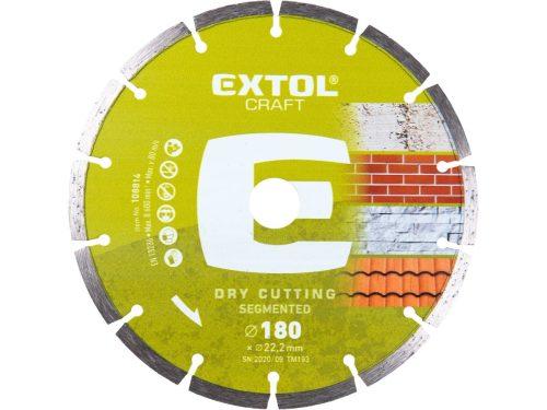 EXTOL CRAFT 108814 kotouč diamantový řezný segmentový 180x22