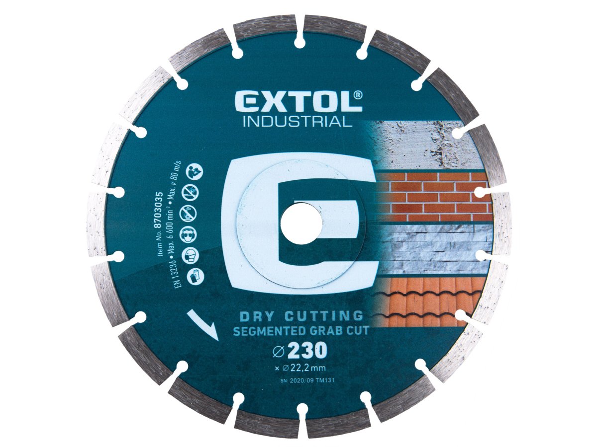 EXTOL INDUSTRIAL 8703035 kotouč diamantový řezný segmentový Grab Cut