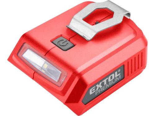 EXTOL PREMIUM 8891896 LED světlo a USB nabíječka