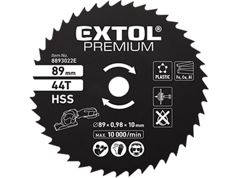 EXTOL PREMIUM 8893022E kotouč pilový HSS 89x1x10mm