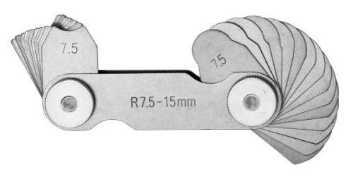 K-MET 1141 rádiusové šablony - měrky R 7.5-15mm