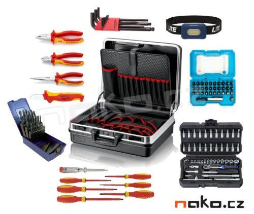 Kufr KNIPEX vybavený se sadou nářadí pro elektrikáře 002105ELEKTR.09 BASIC ELEKTRO