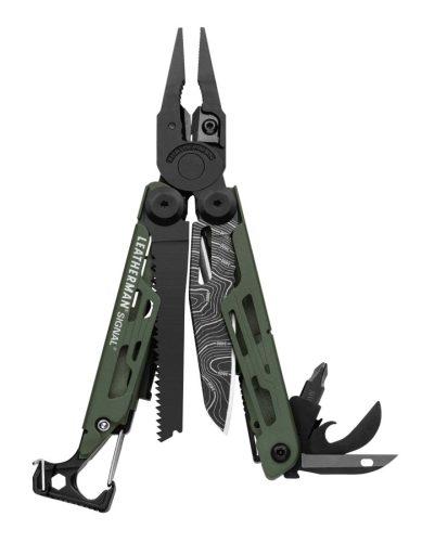 LEATHERMAN SIGNAL GREEN TOPO multitool + pouzdro