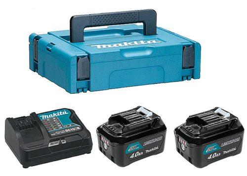 MAKITA 197641-2 sada 2x akumulátor BL1041B 12V 4Ah LiIon CXT + nabíječka DC10SB