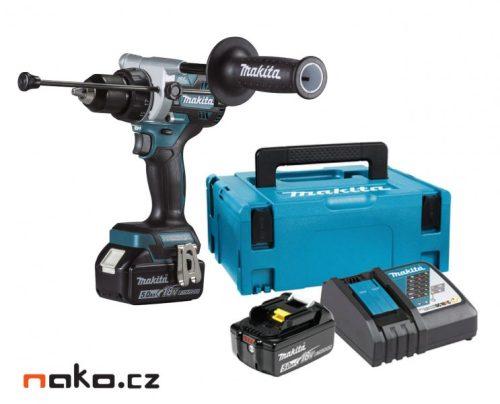 MAKITA DHP486RTJ aku bezuhlíkový příklepový šroubovák Li-ion LXT 18V 5