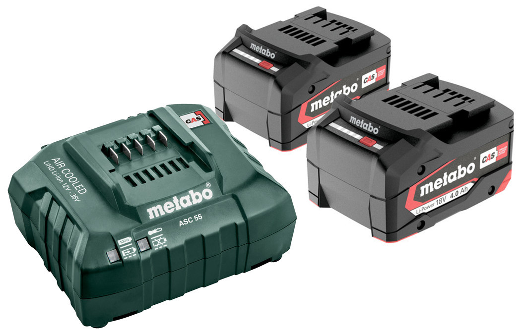 METABO Basic Set 18V Li-Power 2x akumulátor 4.0Ah+nabíječka ASC 55) 685050000 ORIGINÁL