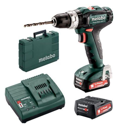 METABO PowerMaxx SB 12 příklepová aku vrtačka LiIon 2x2Ah 601076500