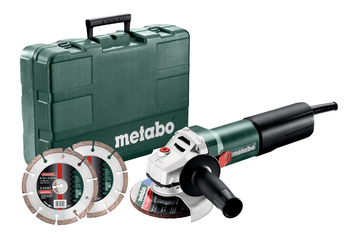 METABO WEQ 1400-125 Set úhlová bruska v kufru s dia kotouči 600347000