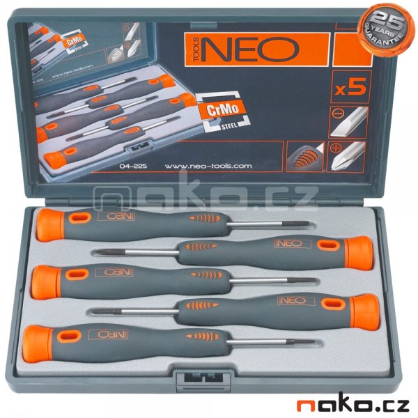 NEO TOOLS sada mikro šroubováků - 5ks 04-225