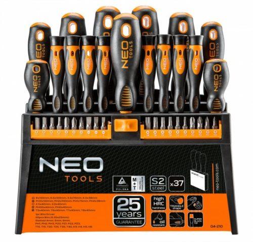 NEO TOOLS sada šroubováků 37dílů ve stojánku 04-210