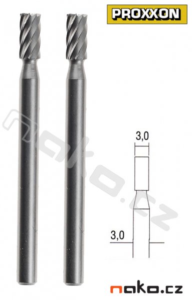 PROXXON 28722 sada válcových fréz 3mm (2ks)