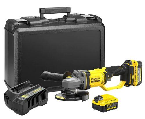 STANLEY FATMAX SFMCG400M2K-QW aku úhlová bruska 2x4Ah 18V LiIon V20