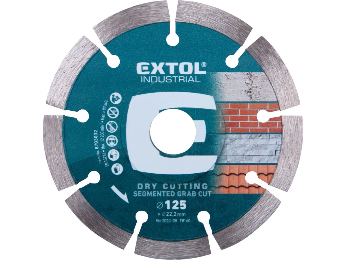 EXTOL INDUSTRIAL 8703032 kotouč diamantový řezný segmentový Grab Cut