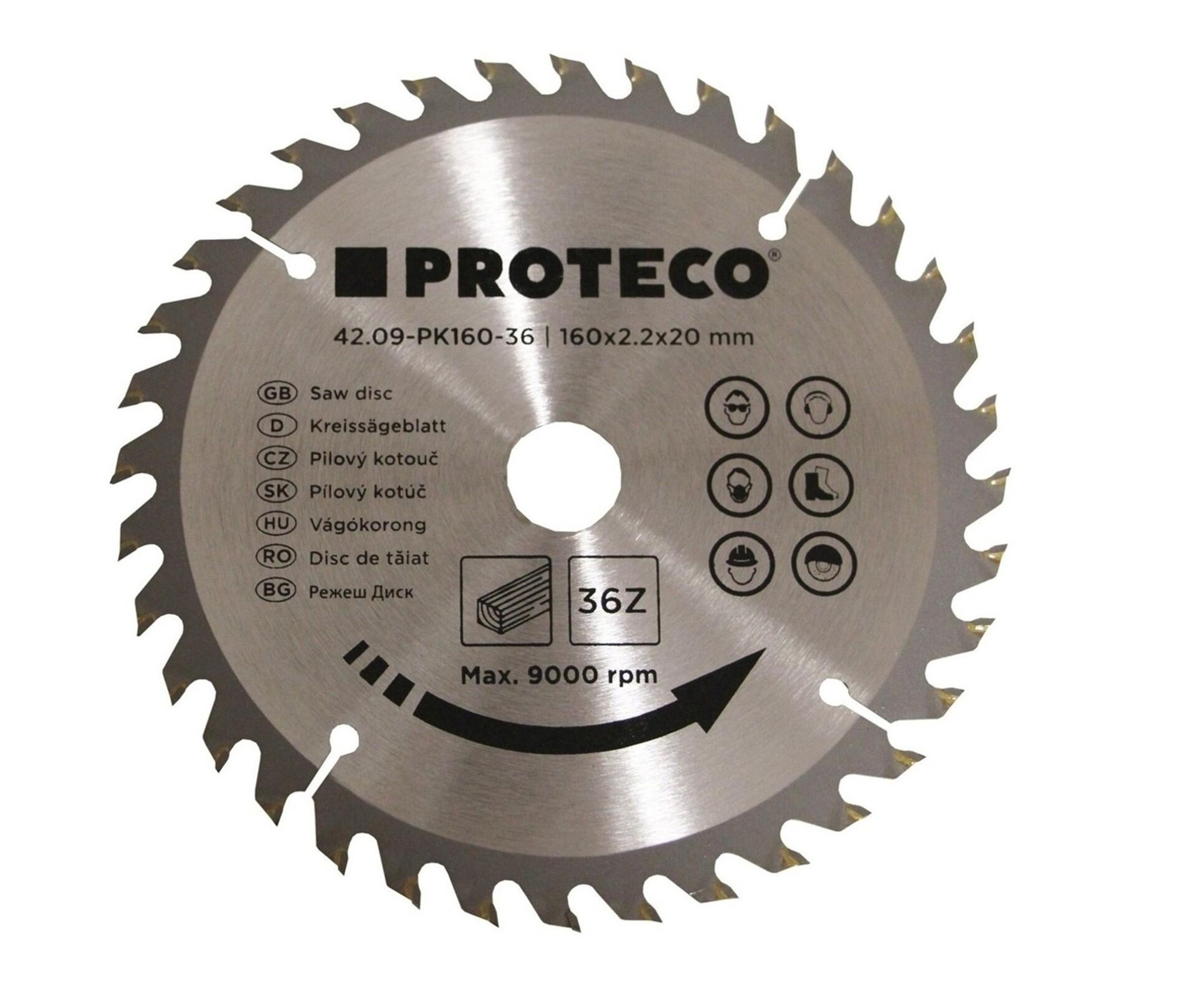 PROTECO 09-PK160-36 kotouč pilový SK 160x2.2x20 36z PROTECO