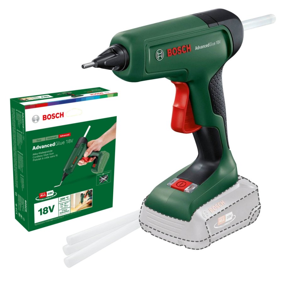 BOSCH AdvancedGlue 18V aku tavná lepící pistole 0603264800 POWER FOR ALL bez aku