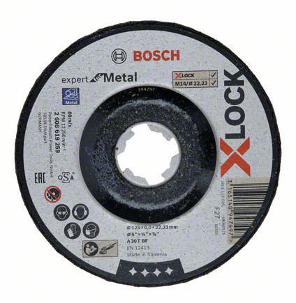 BOSCH brusný kotouč 125x6x22