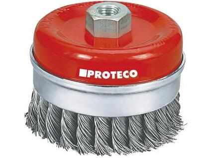 PROTECO 233-080 kartáč hrnkový copánkový 80mmxM14x2 Fe0.35mm PROTECO