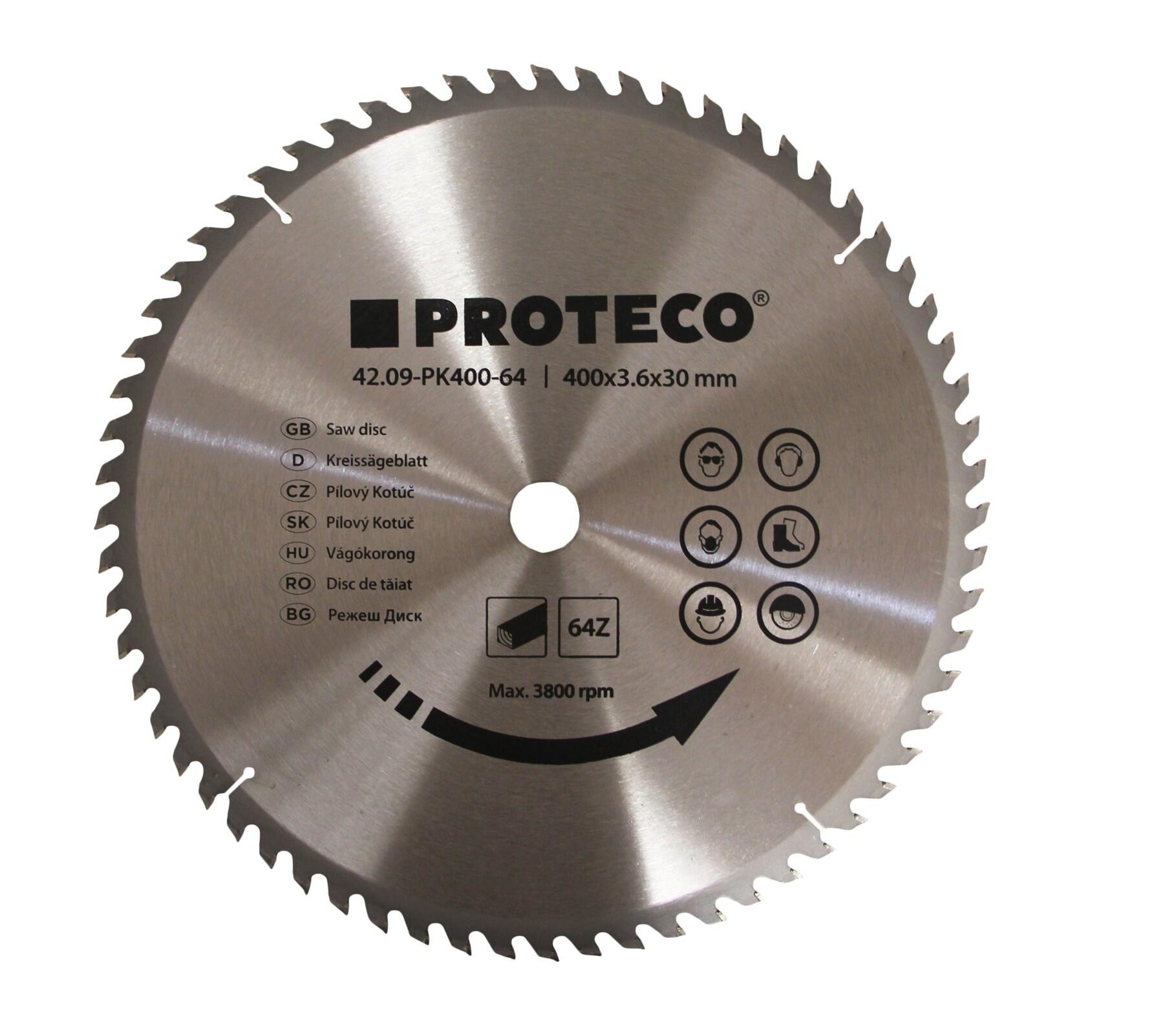 PROTECO 4209PK40064 kotouč pilový SK 400 x 3.6 x 30 64z PROTECO