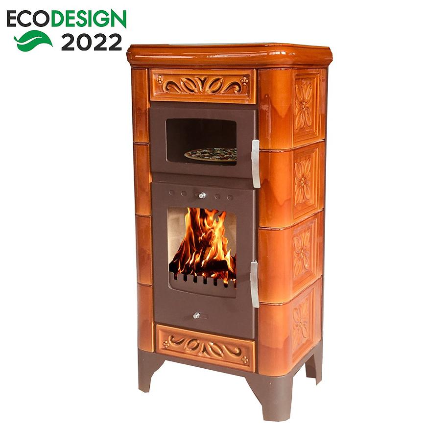 Kachlová kamna Bologna II goldbrown 6kw Domofire