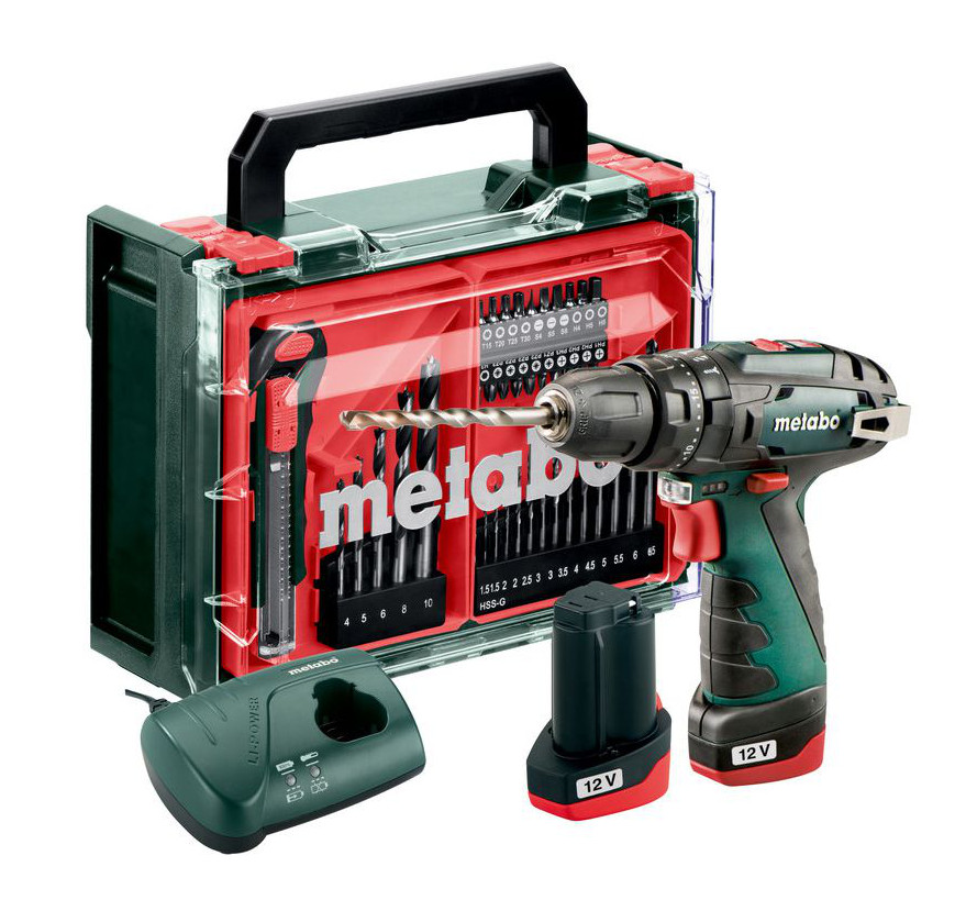 METABO Power Maxx SB Basic aku příklepová vrtačka 12V 2x 2Ah MOBILNÍ DÍLNA 600385710