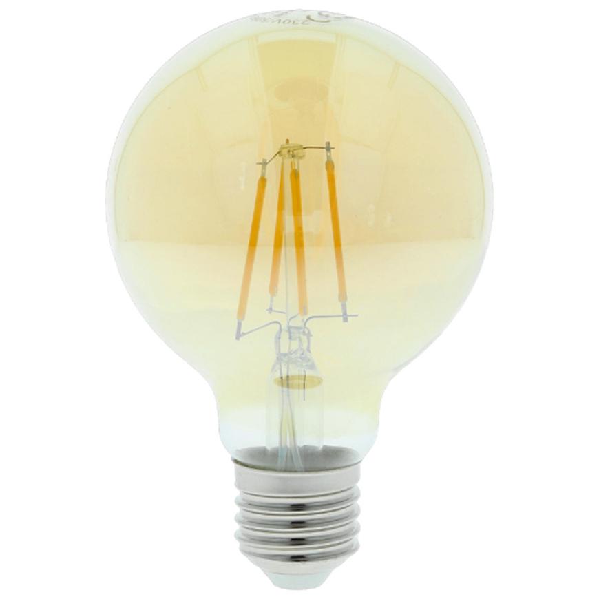 LED žárovka globe G80 vintage 5W E27 2400K 540LM TESLA LIGHTING