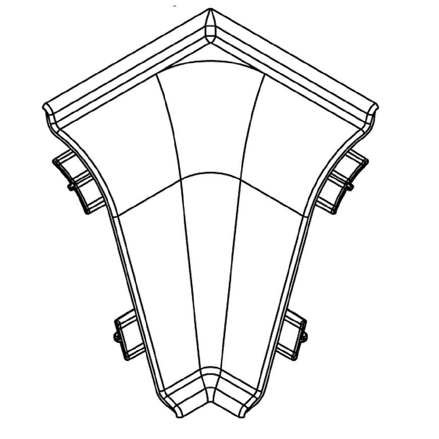 Roh vnitřní pro lištu k pracovní desce BL44 etna 119 Cezar
