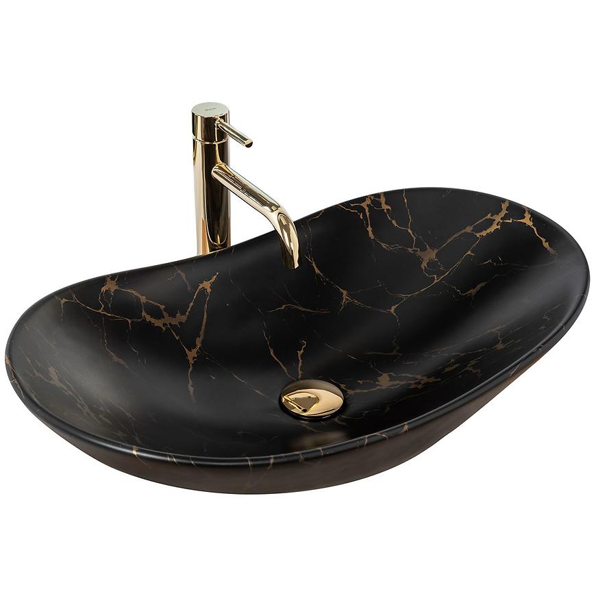 Umyvadlo na desku Royal Black Marble Matt Baumax