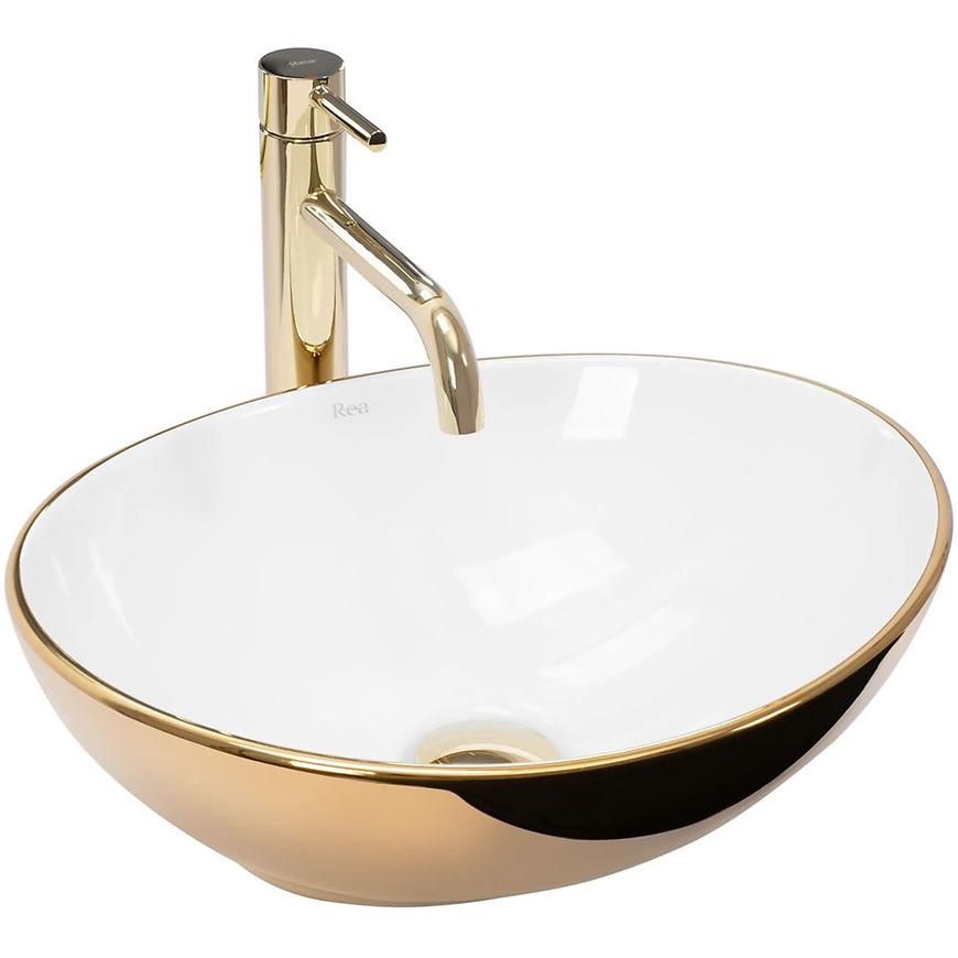 Umyvadlo na desku Sofia Gold/White Baumax