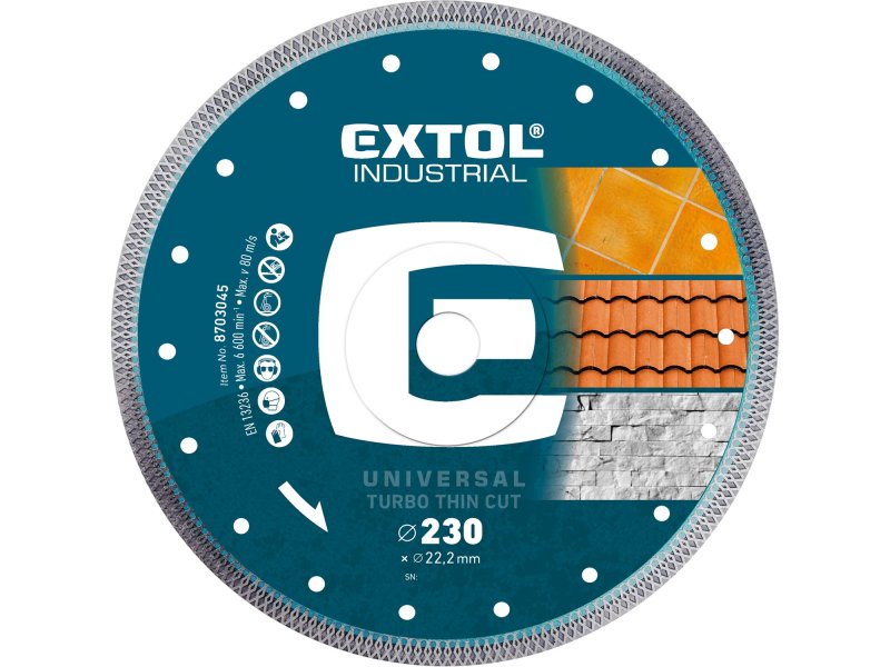 EXTOL INDUSTRIAL 8703045 kotouč diamantový 230x22