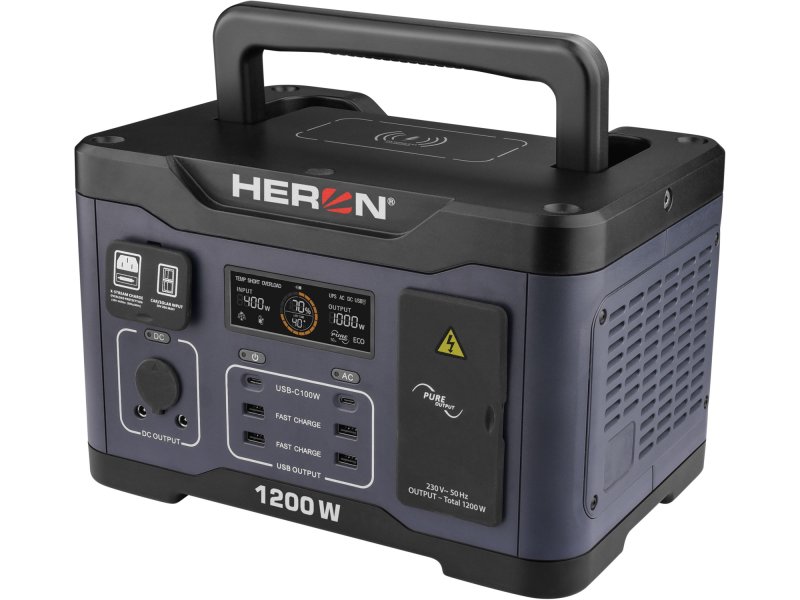 HERON 8896801 nabíjecí a napájecí aku stanice 1200 W