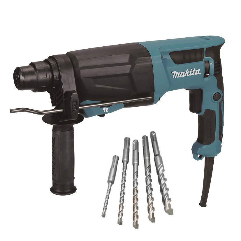 MAKITA HR2670X3 kombi kladivo 3J 800W SDS+ a sada vrtáků